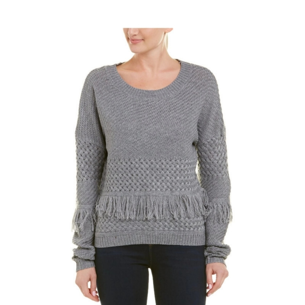 NWT BB Dakota Candace Fringe Sweater Sz. Small